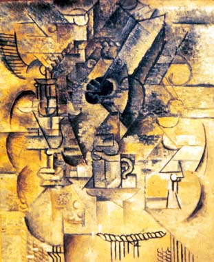 Pablo Picasso Painting Pedestal Glasses Cups Mandolin